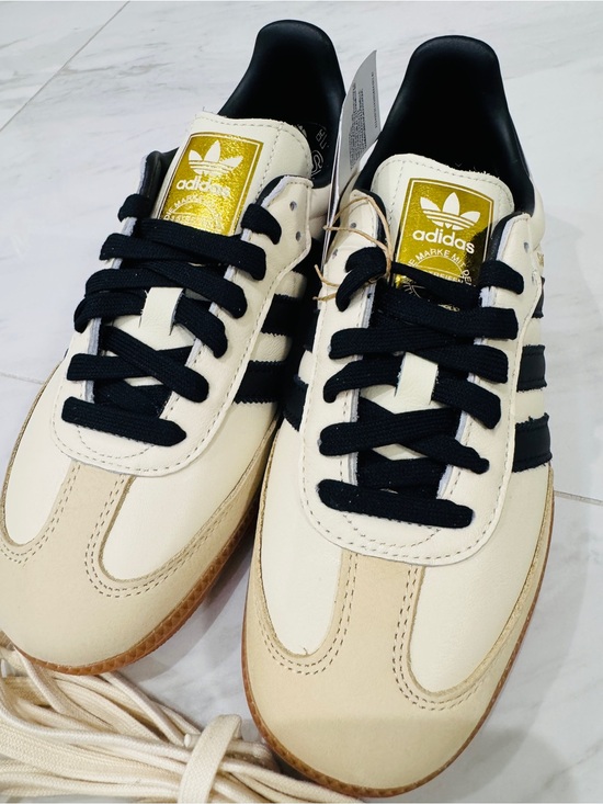 adidas Shoes - adidas Cream and Black Samba OG Women’s Sneakers